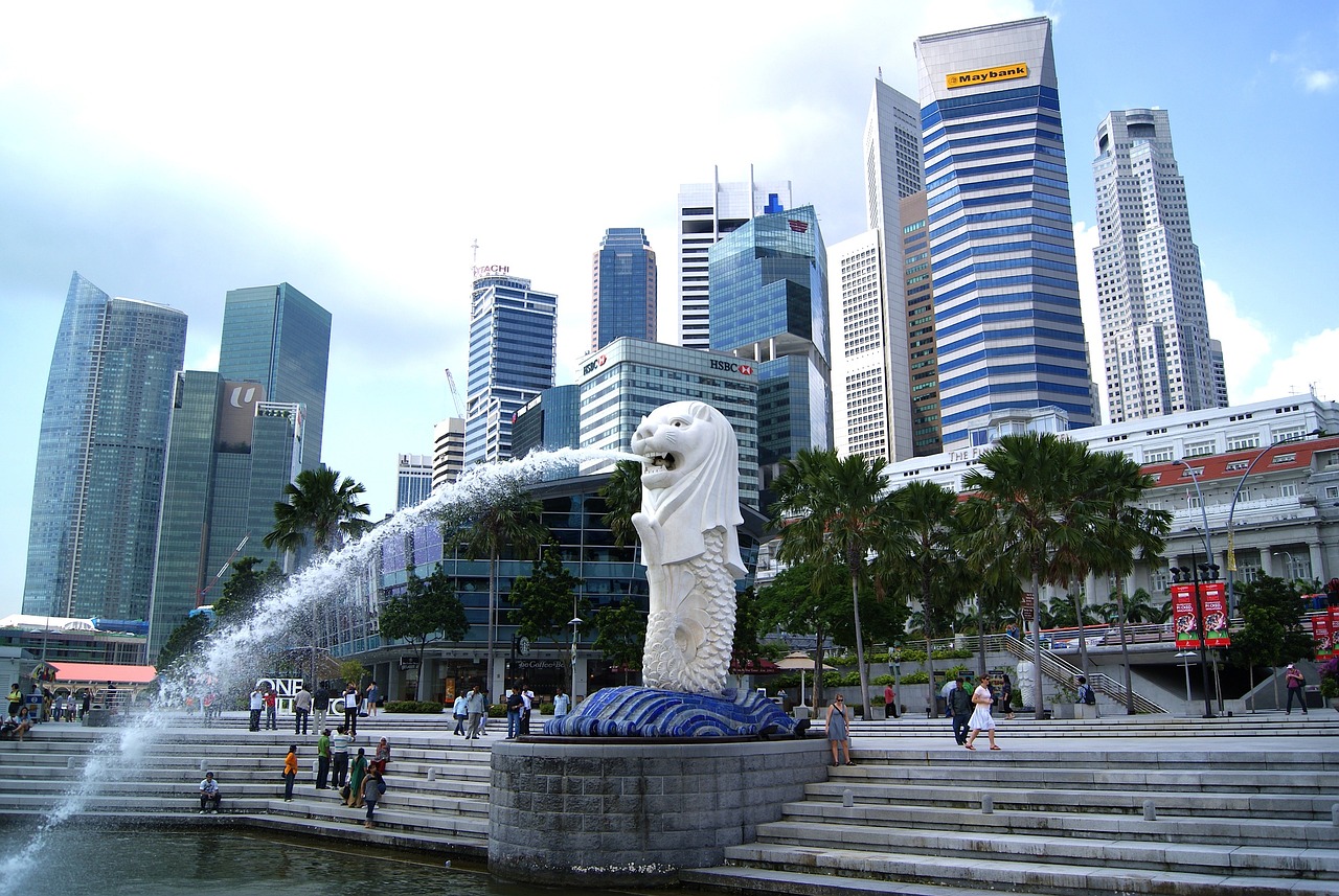シンガポールの観光名所であるマーライオン