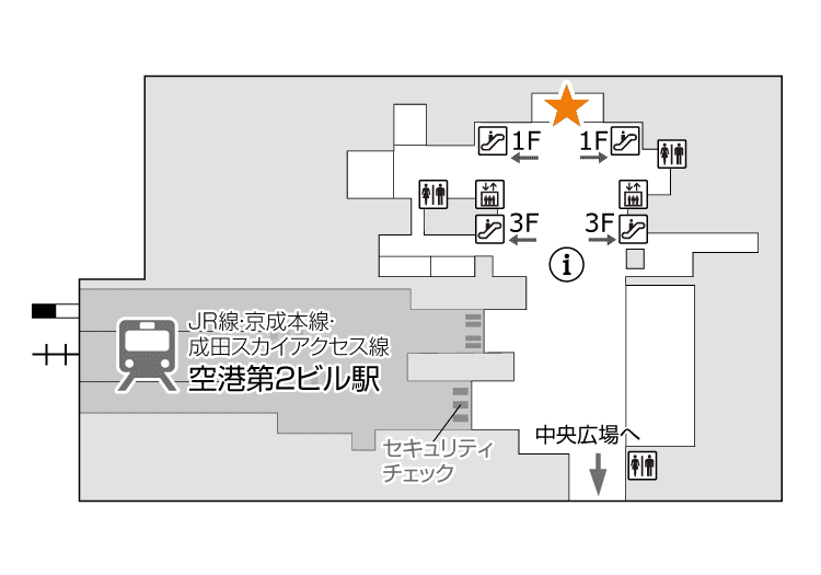 成田空港のフロアマップ