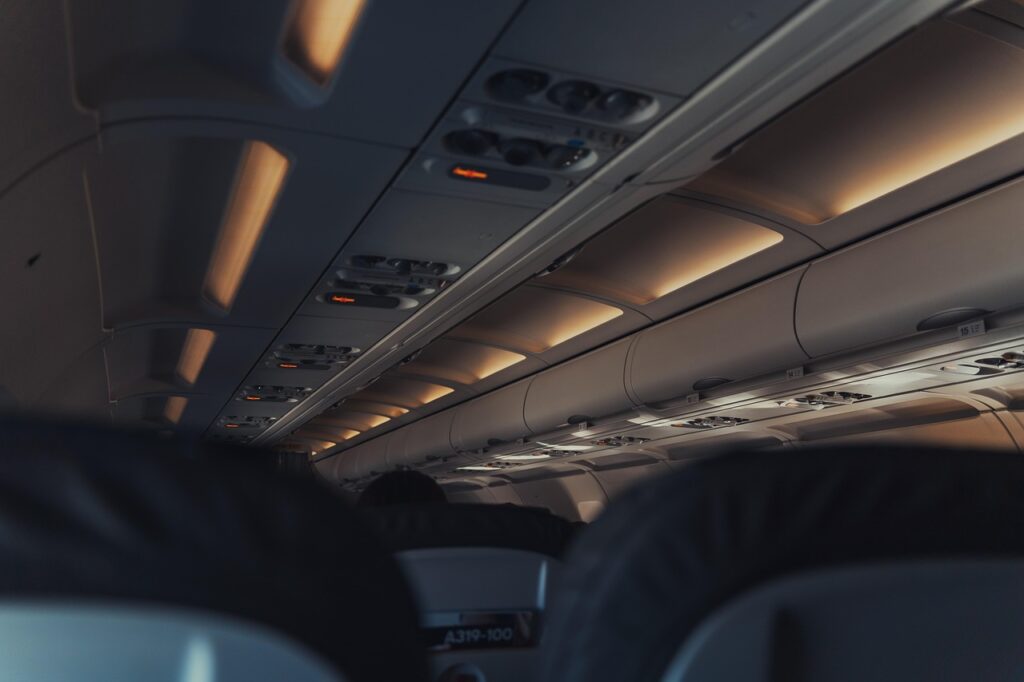 デルタ航空機内